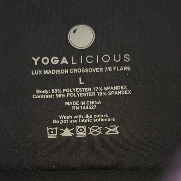 Yogalicious Black Flare Pants Boot Cut Style - Picture 2 of 2